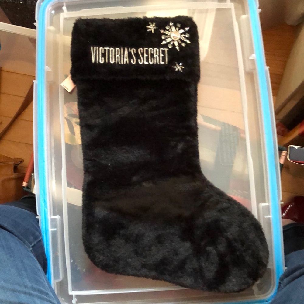 Victoria’s Secret Christmas Stocking black NWT